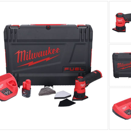 Milwaukee M12 FDSS-201X Akku Punktschleifer 12 V 88,8 x 63,5 mm Brushless + 1x Akku 2,0 Ah + Ladegerät + HD-Box