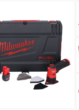 Amoladora puntual a batería Milwaukee M12 FDSS-251X 12 V 88,8 x 63,5 mm sin escobillas + 1x batería 2,5 Ah + cargador + caja HD