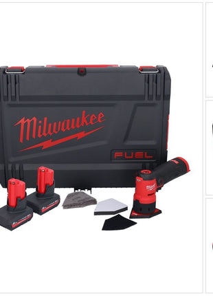 Meuleuse à pointes sur batterie Milwaukee M12 FDSS-502X 12 V 88,8 x 63,5 mm sans balais + 2x batterie 5,0 Ah + chargeur + boîtier HD