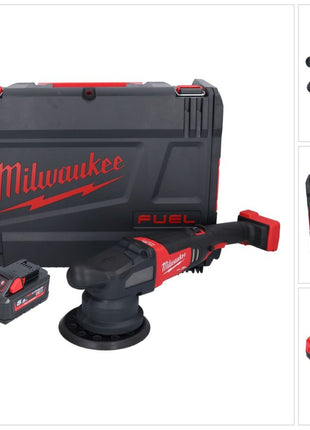 Milwaukee M18 FROP21-551X Akku Exzenter Polierer 18 V 150 mm Brushless + 1x Akku 5,5 Ah + Ladegerät + HD-Box