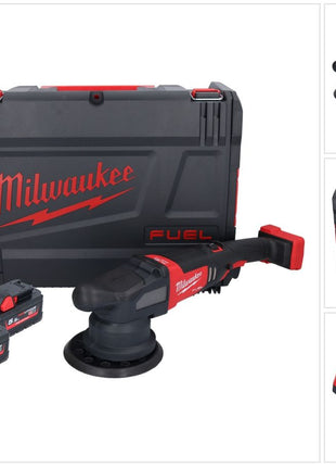 Milwaukee M18 FROP21-552X akumulatorowa polerka mimośrodowa 18 V 150 mm bezszczotkowa + 2x akumulator 5,5 Ah + ładowarka + pudełko HD