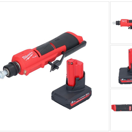 Milwaukee M12 FTB-501 Akku Reifenaufrauer 12 V 7/16" Hex Brushless + 1x Akku 5,0 Ah - ohne Ladegerät