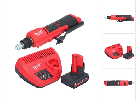 Milwaukee M12 FTB-501 desbastadora de neumáticos a batería 12 V 7/16" Hex Brushless + 1x batería 5.0 Ah + cargador