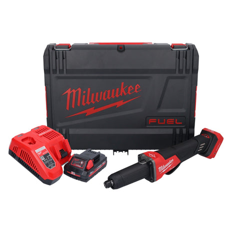 Milwaukee M18 FDGROVPDB-301X akumulatorowa szlifierka prosta 18 V bezszczotkowa + 1x akumulator 3,0 Ah + ładowarka + pudełko HD