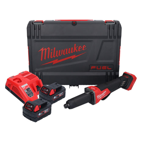 Milwaukee M18 FDGROVPDB-402X Akku Geradschleifer 18 V Brushless + 2x Akku 4,0 Ah + Ladegerät + HD Box