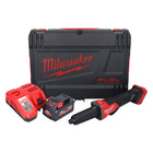 Amoladora recta a batería Milwaukee M18 FDGROVPDB-551X 18 V sin escobillas + 1x batería 5,5 Ah + cargador + caja HD