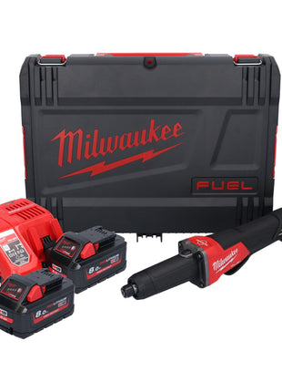 Milwaukee M18 FDGROVPDB-802X Akku Geradschleifer 18 V Brushless + 2x Akku 8,0 Ah + Ladegerät + HD Box