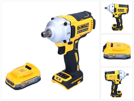 DeWalt DCF 892 N akumulatorowy klucz udarowy 18 V 812 Nm 1/2" bezszczotkowy + 1x akumulator Powerstack 1,7 Ah - bez ładowarki