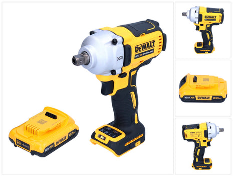 DeWalt DCF 892 N akumulatorowy klucz udarowy 18 V 812 Nm 1/2" bezszczotkowy + 1x akumulator 2,0 Ah - bez ładowarki