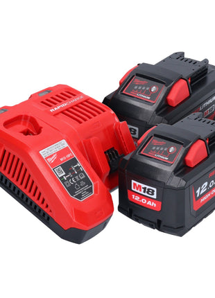 Milwaukee M18 ONEFLAG230XPDB-122C Akku Winkelschleifer 18 V 230 mm ( 4933478783 ) Brushless + 2x Akku 12 Ah + Ladegerät + HD Box