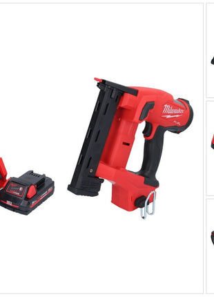 Grapadora a batería Milwaukee M18 FNCS18GS-301X 18 V 9,5 - 38 mm sin escobillas + 1x batería 3,0 Ah + cargador + caja HD