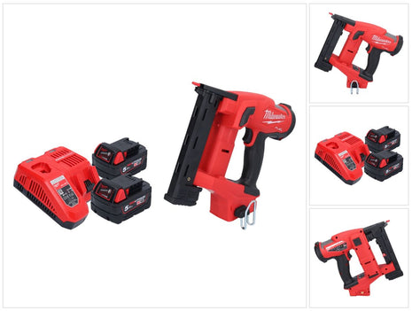 Milwaukee M18 FNCS18GS-502X agrafeuse sans fil 18 V 9,5 - 38 mm sans balai + 2x batterie 5,0 Ah + chargeur + boîte HD