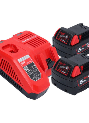 Grapadora de batería Milwaukee M18 FNCS18GS-502X 18 V 9,5 - 38 mm sin escobillas + 2x batería 5,0 Ah + cargador + caja HD