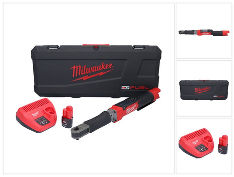 Milwaukee M12 ONEFTR38-201C llave dinamométrica de batería digital 12 V 135,6 Nm 3/8″ ( 4933464967 ) sin escobillas + 1x batería 2,0 Ah + cargador + estuche