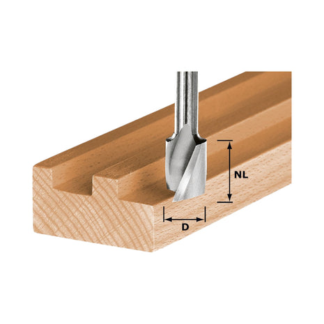 Festool HW Spi S8 D6/21 Spiralnutfräser 6 x 21 x 50 x 8 mm ( 490978 ) für Oberfräsen