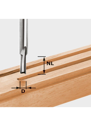 Festool HW S8 D10/20 Nutfräser 10 x 20 x 60 x 8 mm ( 490959 ) für Oberfräse OF 900, OF 1000, OF 1010, OF 1010 R, OF 1400, OF 2000, OF 2200