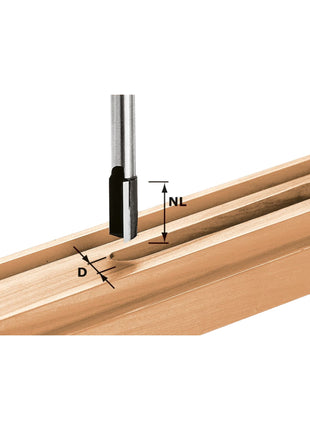 Festool HW S8 D12/20 Nutfräser 60 x 20 x 12 x 8 mm ( 490962 ) für Oberfräse OF 900, OF 1000, OF 1010, OF 1010 R, OF 1400, OF 2000, OF 2200