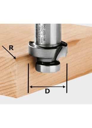 Festool HW R6-OFK 500 fraise à arrondir 27 x 6 mm (490096) pour OFK 500 pour arrondir le bois massif et les bordures