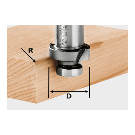 Festool HW R6-OFK 500 frez zaokrąglający 27 x 6 mm ( 490096 ) do OFK 500 do zaokrąglania drewna litego i okleinowania krawędzi