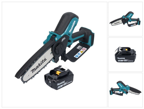 Makita DUC 150 T01 Motosega a batteria 18 V 15 cm brushless + 1x batteria 5,0 Ah - senza caricabatterie