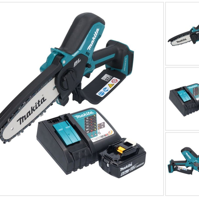 Makita DUC 150 RG01 Akku Kettensäge 18 V 15 cm Brushless + 1x Akku 6,0 Ah + Ladegerät