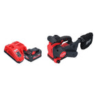 Milwaukee M18 FBTS75-551 ponceuse à bande sans fil 18 V 75 x 457 mm sans brosse + 1x batterie 5,5 Ah + chargeur + chargeur de batterie