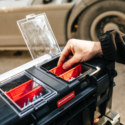 Toolbrothers RHINO Slim Werkzeugkoffer ECO Comfort+ Compact Edition 14 l IP54 mit herausnehmbaren Trennwänden