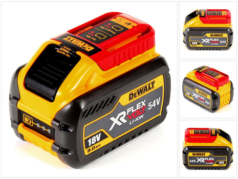 Batería DeWalt DCB 547 FLEXVOLT 54 V / 18 V 9,0 Ah - 9000 mAh Li-Ion con indicador de nivel de carga