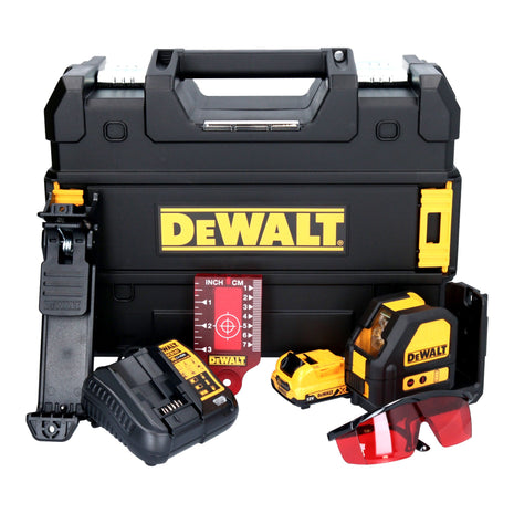 DeWalt DCE 088 D1R Akku Linienlaser 12 V rot + 1x Akku 2,0 Ah +  Ladegerät + TSTAK