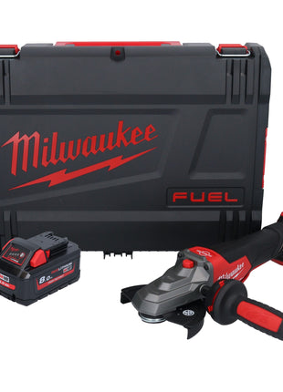 Milwaukee M18 FSAGF125XPDB-801X Akku Flachkopf Winkelschleifer 18 V 125 mm Brushless + 1x Akku 8,0 Ah + HD Box - ohne Ladegerät