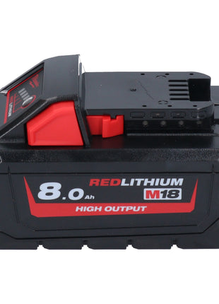 Milwaukee M18 FSAGF125XPDB-801X Akku Flachkopf Winkelschleifer 18 V 125 mm Brushless + 1x Akku 8,0 Ah + HD Box - ohne Ladegerät