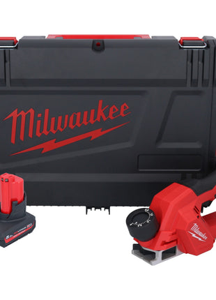 Milwaukee M12 BLP-501X Akku Hobel 12 V 51 mm Brushless + 1x Akku 5,0 Ah + HD Box - ohne Ladegerät