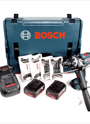 Bosch GSR 18 VE-EC Professional Akku Bohrschrauber mit 2x GBA 6,0 Ah Akkus + Ladegerät + L-Boxx + Bits & Bohrer Set - Toolbrothers