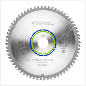 Festool Spezial Kreissägeblatt HW 216 x 30 x 2,3 mm TF64 216 mm 64 Zähne ( 500122 )