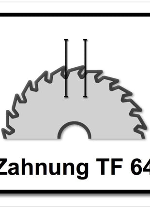 Festool Spezial Kreissägeblatt HW 216 x 30 x 2,3 mm TF64 216 mm 64 Zähne ( 500122 ) - Toolbrothers