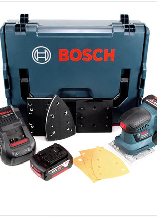 Bosch GSS 18V-10 Akku Schwingschleifer 18V + 2x Akku 4,0Ah + Ladegerät + L-Boxx - Toolbrothers