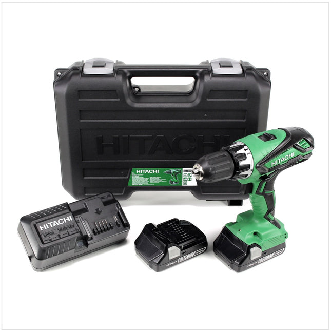 Hitachi DV 18 DGL/JM Schlagbohrschrauber 18 V im Koffer + 2x Hitachi BSL 1830 C 3,0 Ah Akkus + 1x Hitachi UC 18YKSL 14,4 - 18 V Ladegerät - Toolbrothers
