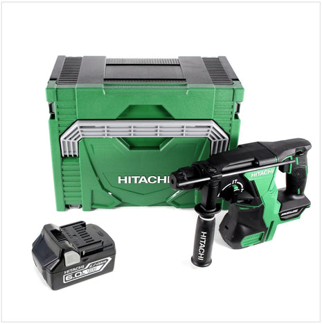 Hitachi DH 18 DBL 18 V Li-Ion Brushless SDS-Plus Akku  Bohrhammer im Hitachi System Case HSC Typ 3 + 1x Hitachi BSL 1860 18 V 6,0 Ah - Toolbrothers