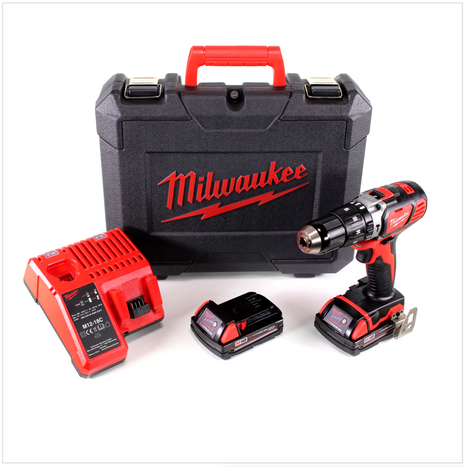 Milwaukee M18 BPD Set 1C - 152C 18 V Akku Schlag Bohr Schrauber im Transportkoffer + 2x M18 1,5 Ah Li-Ion Akku + 1x M12-18 C Ladegerät - Toolbrothers