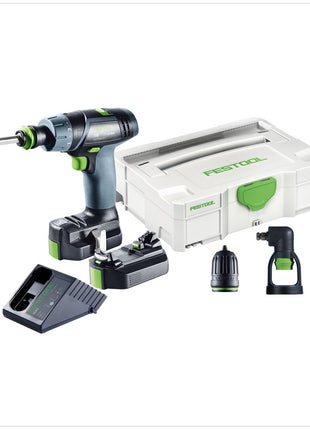 Festool TXS Li 2,6 Set Akku Bohrschrauber 10,8V ( 564510 ) 16Nm im Systainer + Winkelvorsatz + 2x 2,6Ah Akku + Ladegerät - Toolbrothers