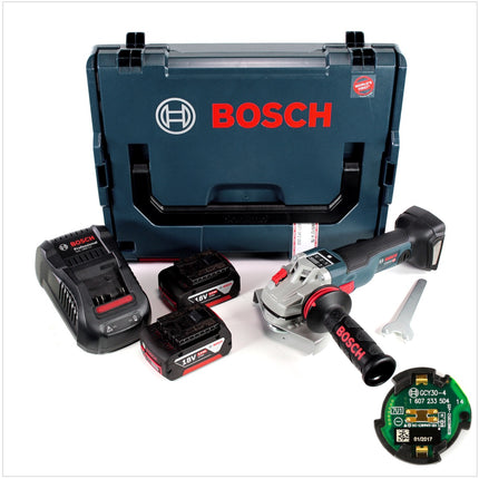 Bosch GWS 18 V-125 SC Professional 125 mm Akku Winkelschleifer in L-Boxx mit GCY 30-4 Connectivity Modul und 2x GBA 5,0 Ah Akku und Ladegerät - Toolbrothers