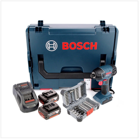 Bosch GDR 18 V-Li Akku Drehschlagschrauber 18V ( 2608522365 ) 1/4" in L-Boxx + Bit-Set + 2x 5,0 Ah Akku + Ladegerät - Toolbrothers