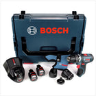 Bosch GSR 12V-15 FC Professional FlexiClick Akku Bohrschrauber mit 2 x 2,5 Ah Akkus + Lader + 3 tlg. Aufsätze - Set in L-Boxx - Toolbrothers