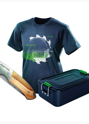 Festool Fan Paket 2017 mit T-Shirt Größe XL + Vesper Brotdose + Klapp Messer - Toolbrothers