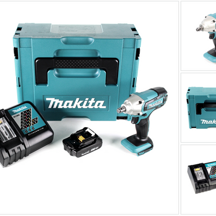 Makita DTW 190 RA1J Akku Schlagschrauber 18 V 190 Nm 1/2" + 1x Akku 2,0 Ah + Ladegerät + Makpac - Toolbrothers