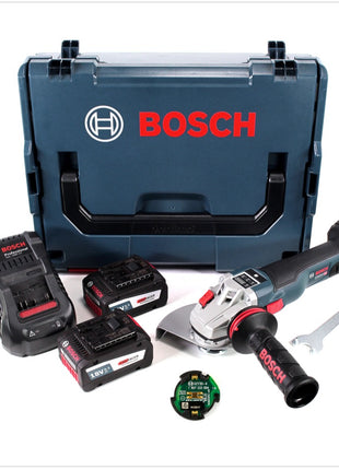 Bosch GWS 18 V-150 SC Professional Akku Winkelschleifer 150 mm Solo in L-Boxx mit GCY 30-4 Connectivity Modul und 2x GBA 6,3 Ah EneRacer Akku + 1x GAL 1880 Ladegerät - Toolbrothers