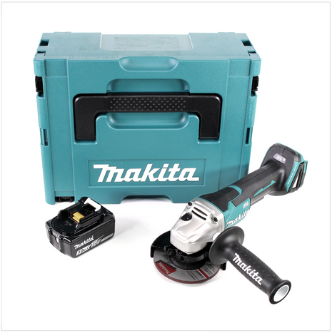 Makita DGA 455 M1J Akku Winkelschleifer 18 V 115mm Brushless + 1x Akku 4,0Ah + Makpac - ohne Ladegerät - Toolbrothers