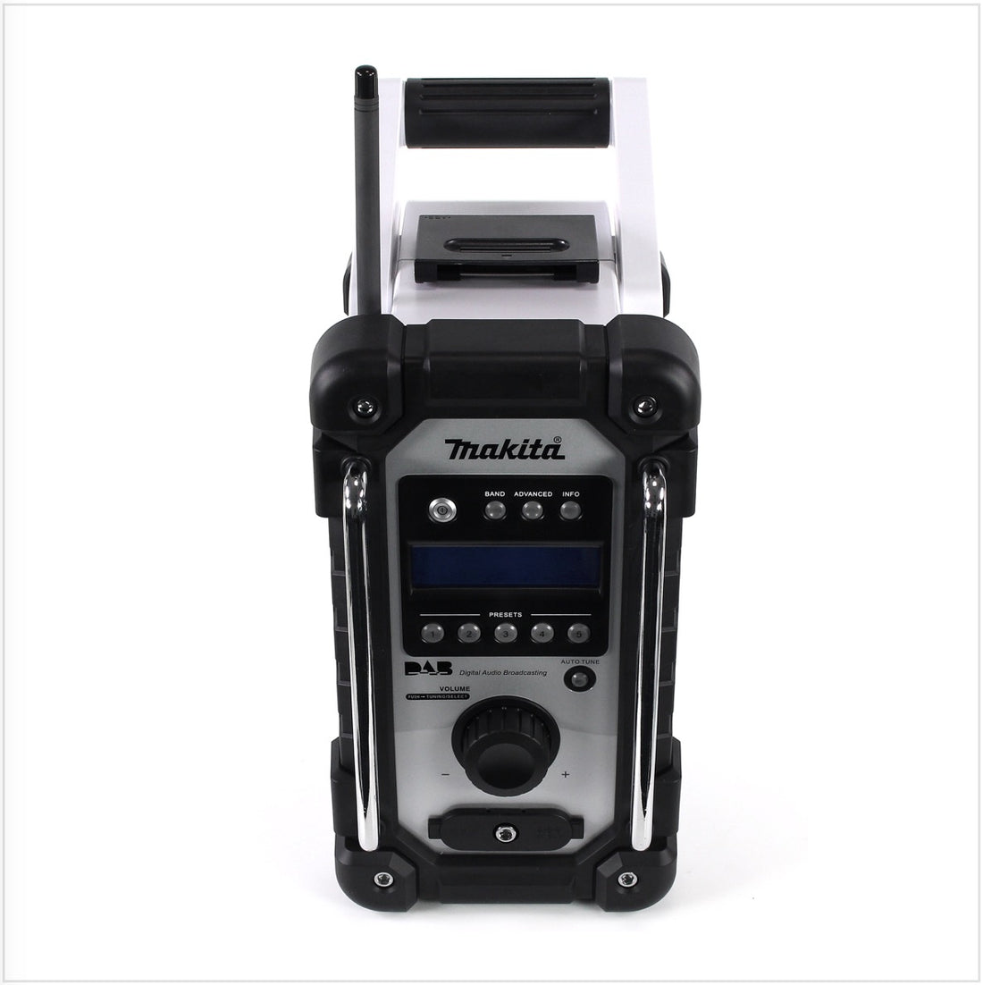 Makita DMR 109 W Akku Baustellenradio 7,2 - 18 V FM AUX DAB weiß Solo - ohne Akku, ohne Ladegerät