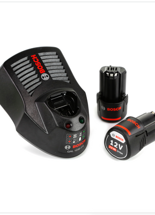 Bosch USB Power Set 12V 2x 2,5Ah Akku + Ladegerät + GAA 12V Akku USB Ladegerät Aufsatz Adapter - Toolbrothers