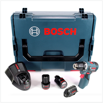 Bosch GSR 12V-20 Professional Akku Bohrschrauber Brushless 20Nm + L-Boxx + 2x Akku 2,5Ah + 1x Ladegerät + 1x GAA 12V USB Adapter - Toolbrothers